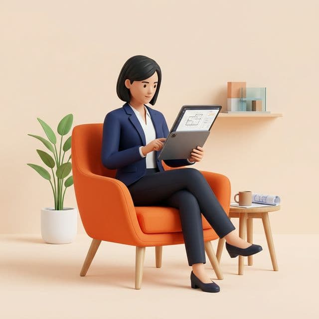 Arquitecto trabajando en presupuesto